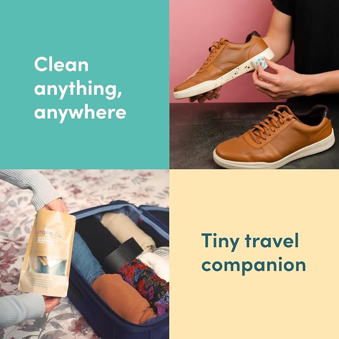 Sponge n' Go: 20-Pack Mini Travel Dish Soap & Sponges | Eco-Friendly, Soap-Infused, Single-Use Cellulose Compressed Sponges | Your On-The-Go Cleaning Companion for Trips, Camps, Work