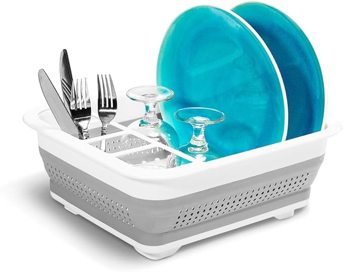madesmart Collapsible Drying Dish Rack | SINKWARE Collection | Easy Storage | BPA-Free