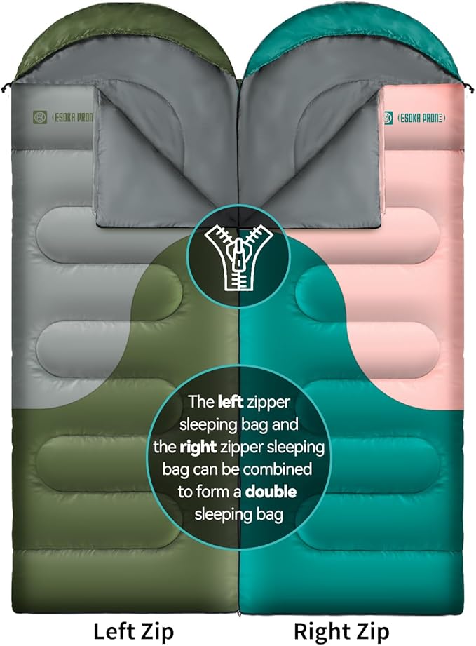 Sleeping Bags for Adults&Kids,Lightweight Waterproof Warm Weather Sleeping Bag,Compact Portable Sleeping Bag for Camping,Essentials Gear for Camping Hiking Outdoor Travel