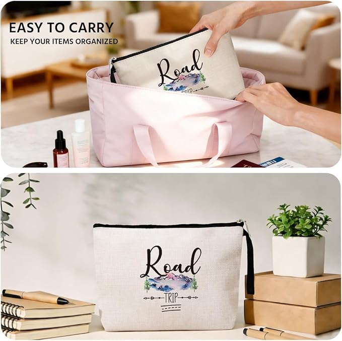 Jztco Girls Trip Bag - Road Trip Essentials for Women & Besties - Makeup Bag for Graduation, Christmas & Birthday Gifts