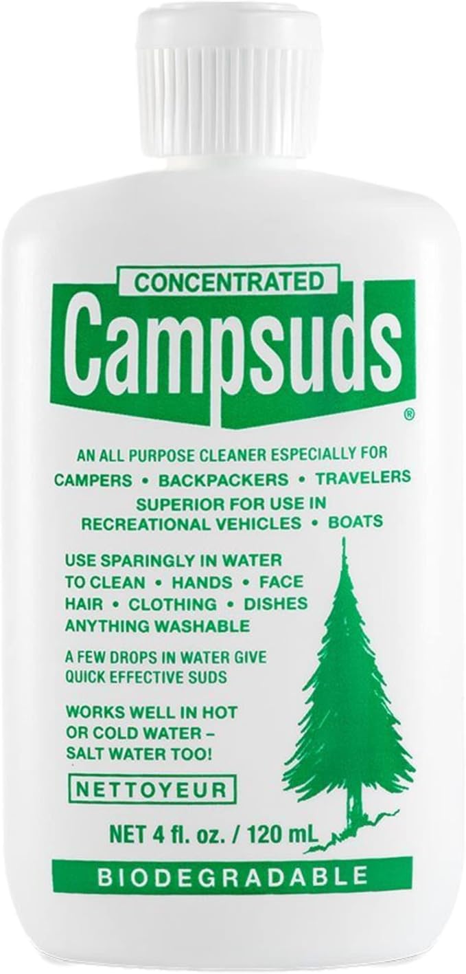 Sierra Dawn Classic Campsuds Biodegradable Camping Soap - The Original Camp Dish Soap, Shampoo, Body Wash - Wilderness Wash for Backpacking & Travel, 4 Fl Oz