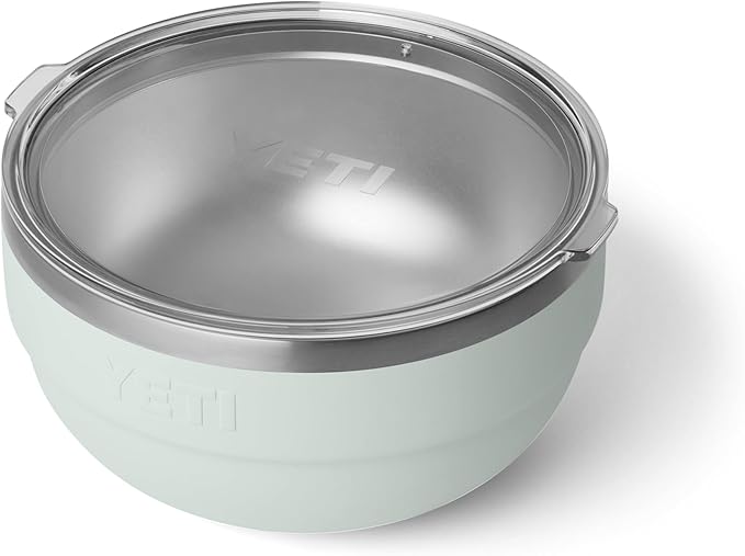 YETI Rambler Bowl, Vacuum Insulated, Stackable and Nestable Stainless Steel Bowl with Lid, 2 Quart, Ridgeline