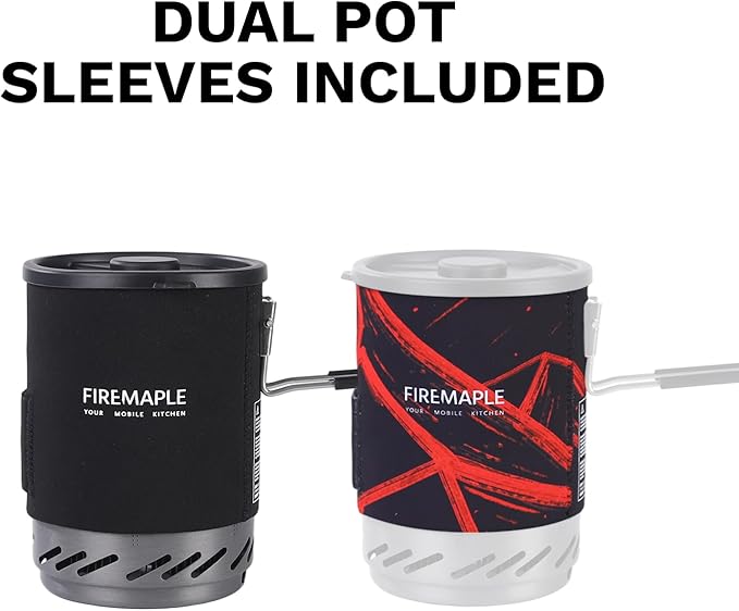 Fire-Maple Fixed Star 1 Pro Backpacking & Camping Stove System | Upgraded Foldable Handle | Portable Pot & Jet Burner Set for Hiking, Trekking & Emergency Use
