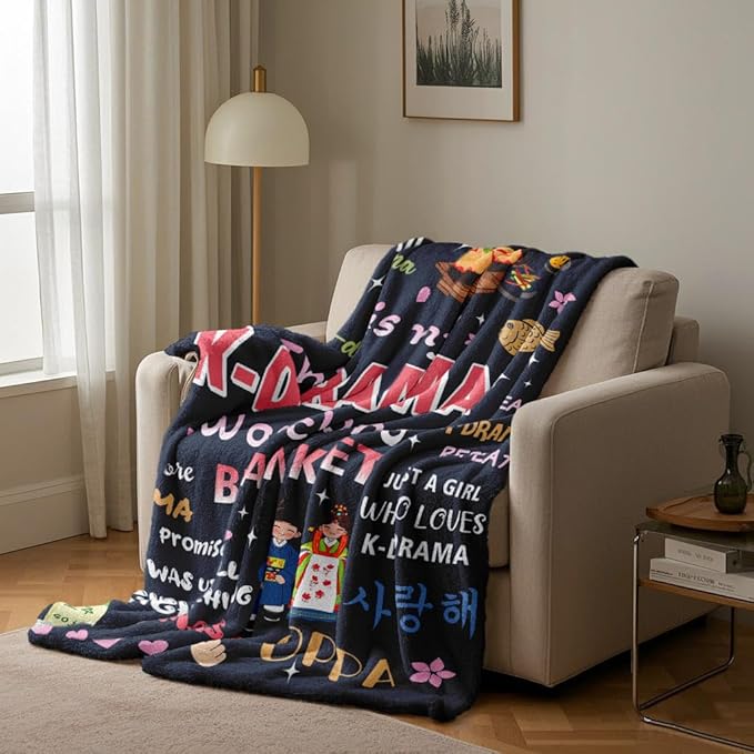 Ryubein Korean Drama Gifts, K-Drama, Kdrama Merch, Korean Drama Gifts for Women Teen Girls, K Drama Gifts for Women Men, Korean Gifts, K Pop Gifts, Birthday Christmas Kdrama Blanket 50"X60"