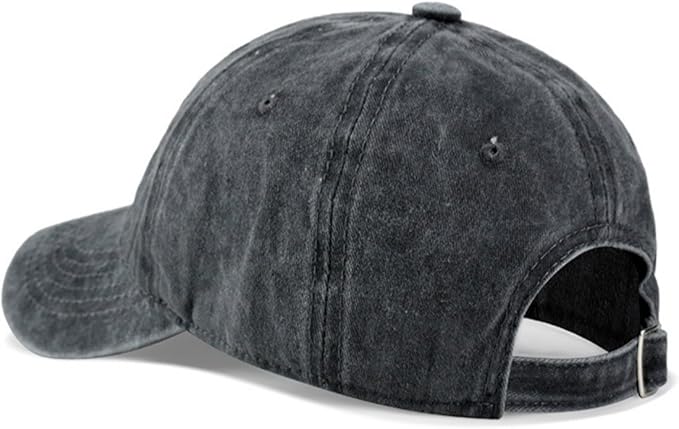 Unisex Camping Hair Don't Care Vintage Adjustable Baseball Cap Denim Dad Hat