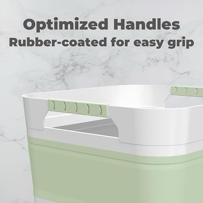 GIMWA Wash Basin for Baby Bottles, Versatile Wash Tub for Kitchen, RV, Outdoor Camping Sink, Sturdy Bottle Tub Easy to Clean (Green)