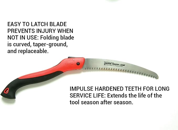 Corona RS 7245 Razor Tooth Folding Saw, 7-Inch Curved Blade, Steel