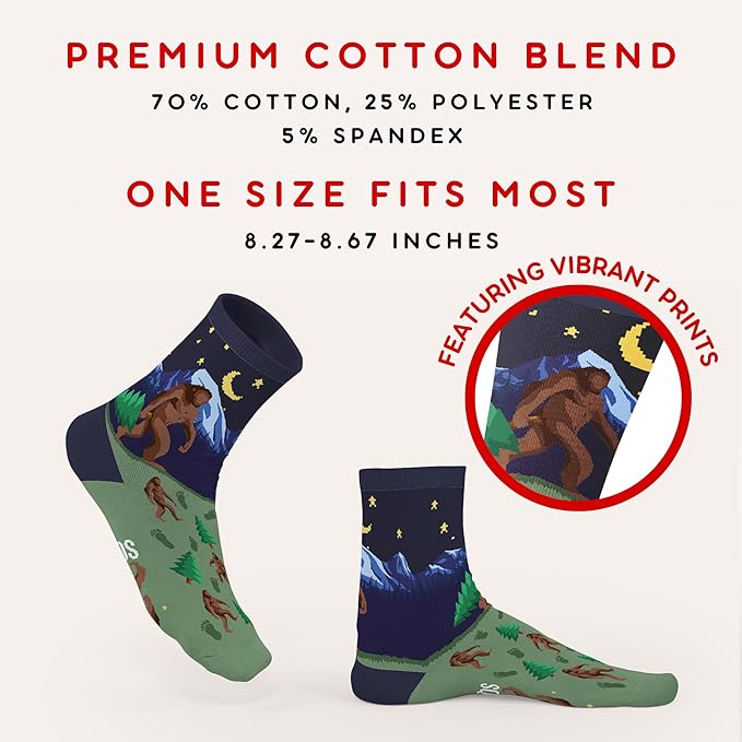 Book, Fishing, Hiking, Gamer, Camping, Pickle, Music, Foods, Ballerina, Bigfoot - Hobbies Socks for Women Men