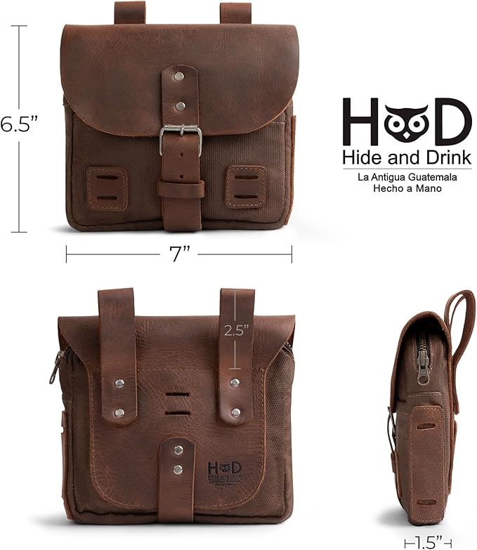 Hide & Drink, Survival Camping Pouch, Belt Loop, Rustic and Handy Tool Bag, Weather Resistant Outdoor Accessories, Traveling Essentials, Waxed Canvas, Handmade