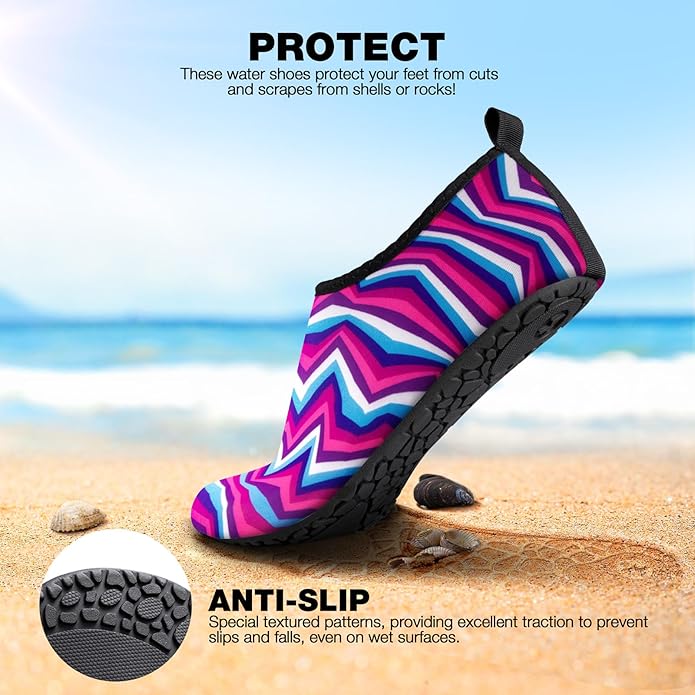SIMARI Water Shoes Women Men Aqua Socks Beach Barefoot Quick Drying Aqua Aerobics Swim Pool Non Slip Outdoor Travel Essentials Surf River Lake Snorkeling Kayak Yoga Adult Youth