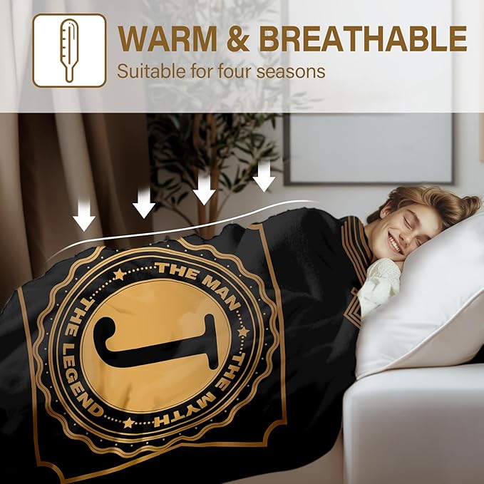 Wazzio Happy Birthday Gifts for Men, Men Birthday Gifts for Christmas Thanksgiving, Blanket for Man, Throw Blanket for Him, Creative Gift for Dad, Grandpa and Uncle, 50"x60"
