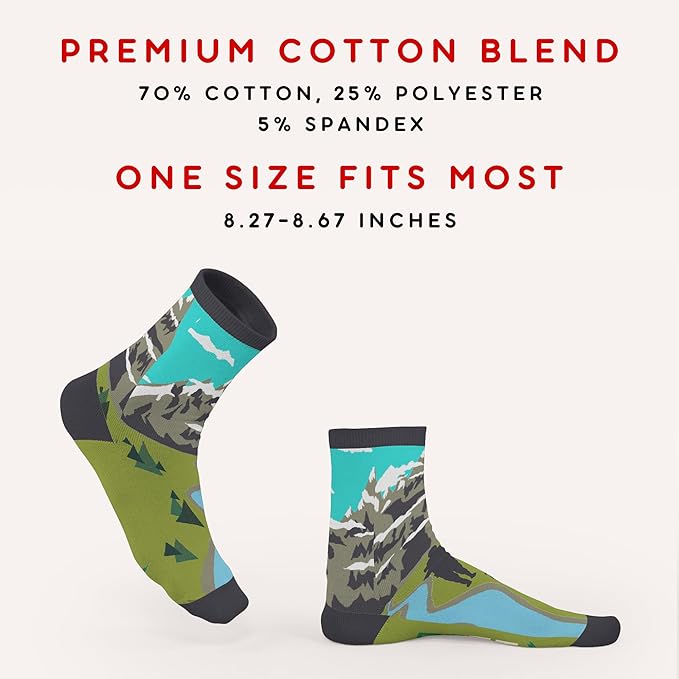 Book, Fishing, Hiking, Gamer, Camping, Pickle, Music, Foods, Ballerina, Bigfoot - Hobbies Socks for Women Men
