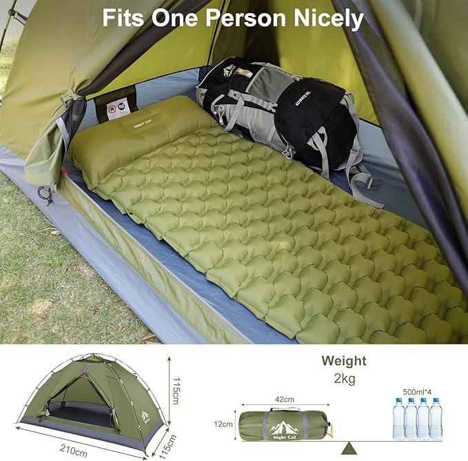 Night Cat Upgraded Backpacking Tents 1 2 Persons Easy Clip Setup Camping Tent Adults Scouts Heavy Rainproof Compact Lightweight