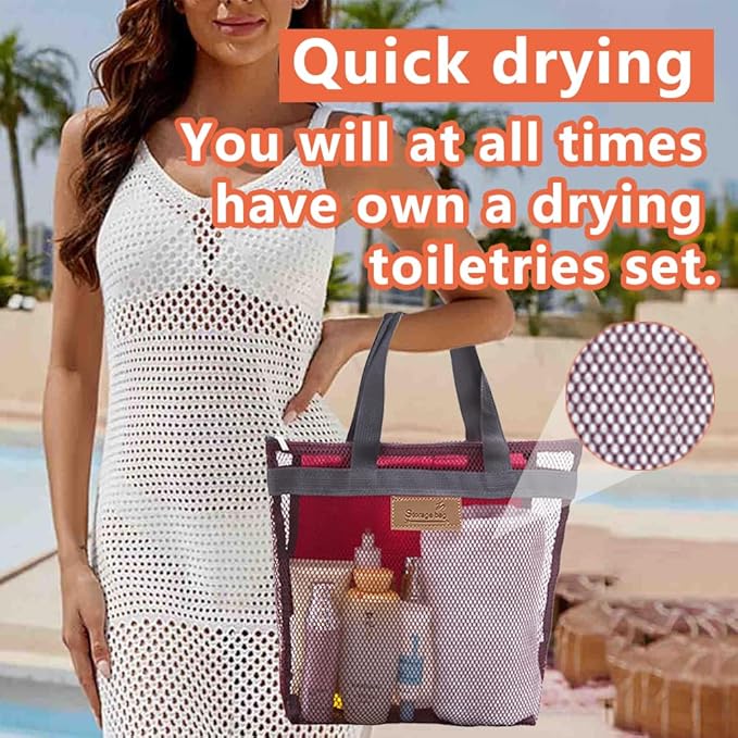 Rotema Portable Shower Bag - College Dorm Essentials, Everyday Household Shower Basket for Toiletries
