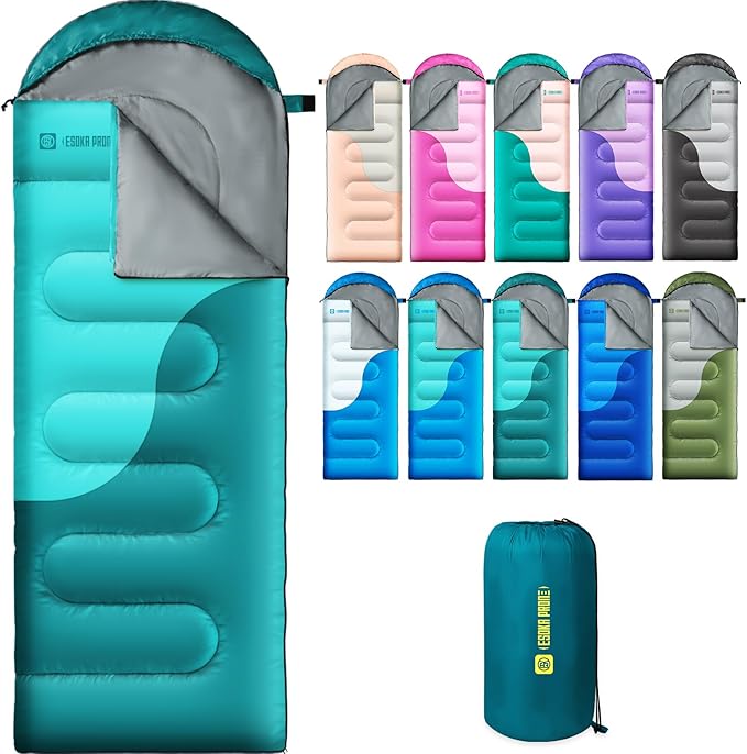 Sleeping Bags for Adults&Kids,Lightweight Waterproof Warm Weather Sleeping Bag,Compact Portable Sleeping Bag for Camping,Essentials Gear for Camping Hiking Outdoor Travel