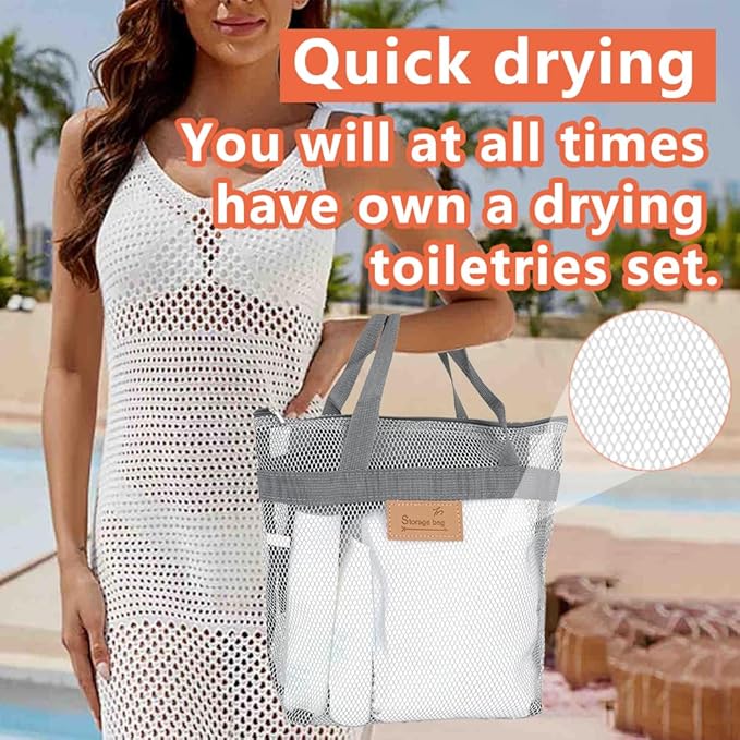 Rotema Portable Shower Bag - College Dorm Essentials, Everyday Household Shower Basket for Toiletries