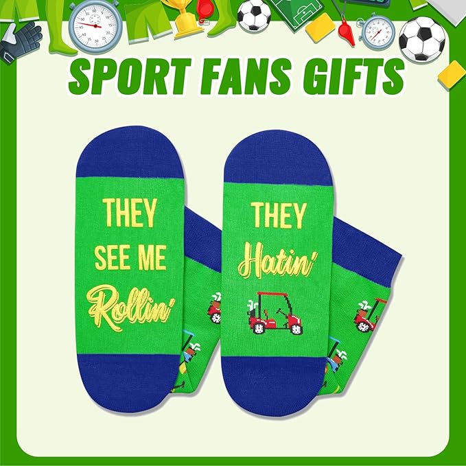 HAPPYPOP Sports Gifts for Men Women - Gifts for Camper Lifter, Hunting Golfing Socks