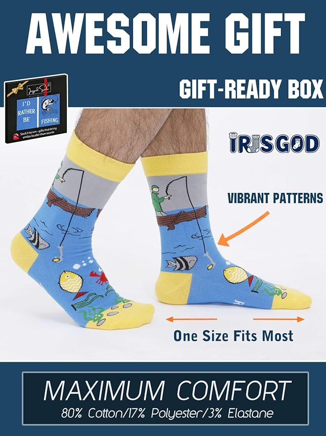 IRISGOD I'd Rather Be Funny Dress Socks for Men and Women Humor Joke Gifts