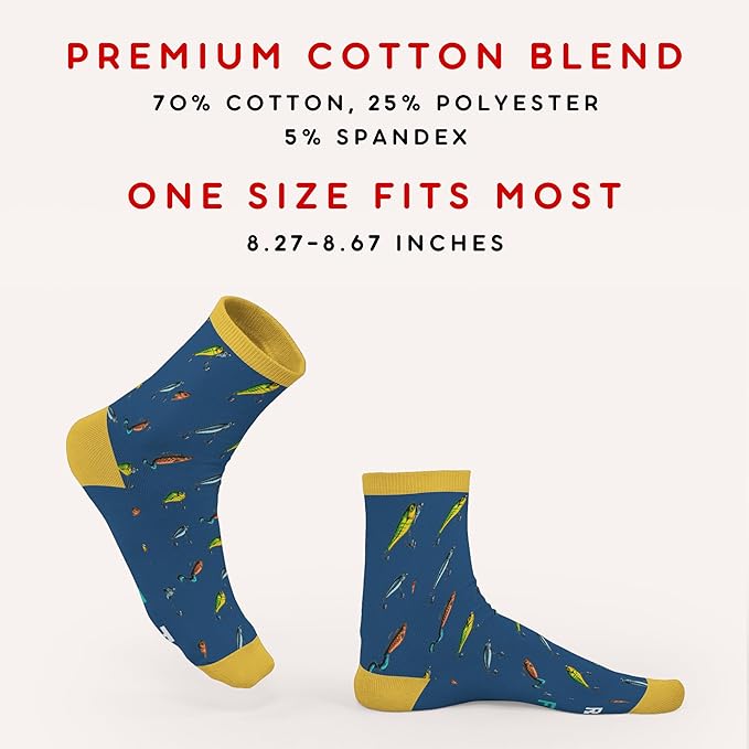 Book, Fishing, Hiking, Gamer, Camping, Pickle, Music, Foods, Ballerina, Bigfoot - Hobbies Socks for Women Men