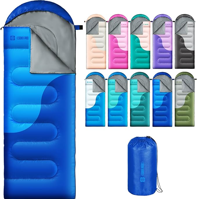 Sleeping Bags for Adults&Kids,Lightweight Waterproof Warm Weather Sleeping Bag,Compact Portable Sleeping Bag for Camping,Essentials Gear for Camping Hiking Outdoor Travel