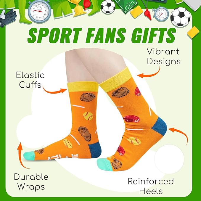 HAPPYPOP Sports Gifts for Men Women - Gifts for Camper Lifter, Hunting Golfing Socks
