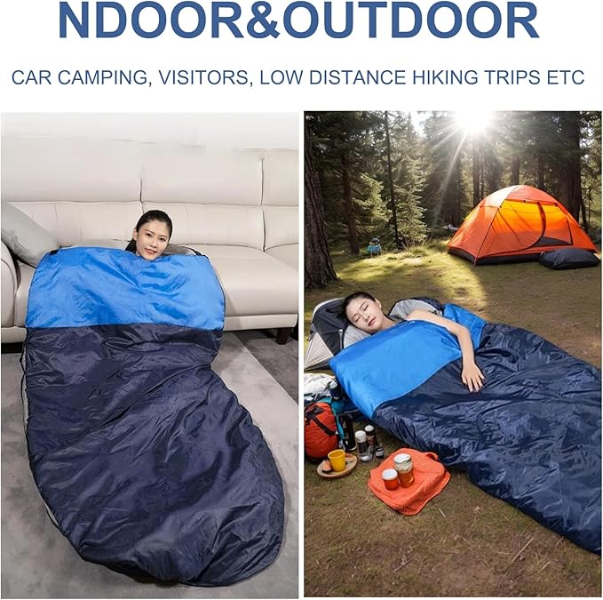 oaskys Double Sleeping Bag for Adults with 2 Pillows - Queen Size XL Waterproof Sleeping Bag for All Season Camping Hiking Backpacking 2 Person Sleeping Bags for Cold Weather & Warm