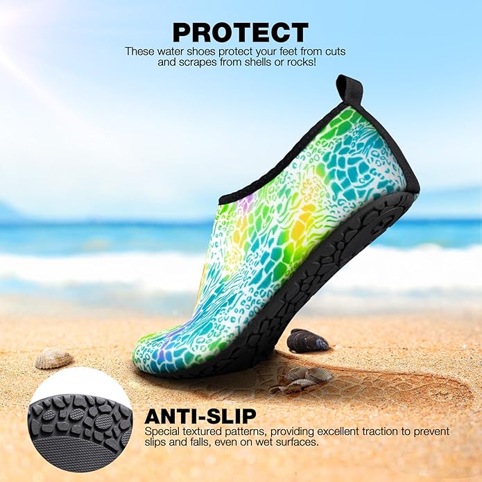 SIMARI Water Shoes Women Men Aqua Socks Beach Barefoot Quick Drying Aqua Aerobics Swim Pool Non Slip Outdoor Travel Essentials Surf River Lake Snorkeling Kayak Yoga Adult Youth