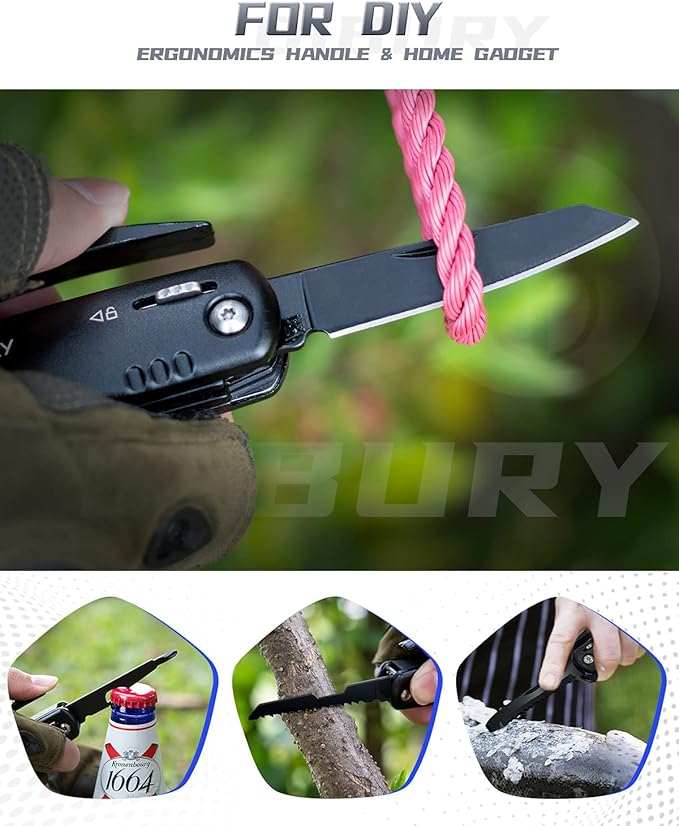BIBURY Hammer Multitool, Fathers Day Gift from Daughter Son Wife, 12-in-1 Survival Gear Outdoor Multi Tool, Anniversary Birthday Gifts for Men, Cool Gadgets Survival EDC Multi-Tool