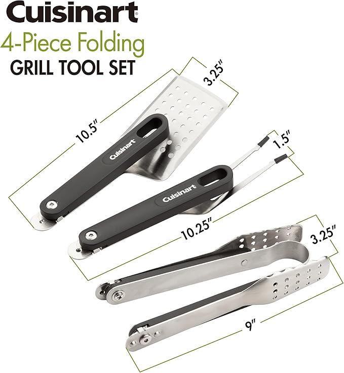 Cuisinart CGS-1000 4-Piece Folding Grill Tool Set