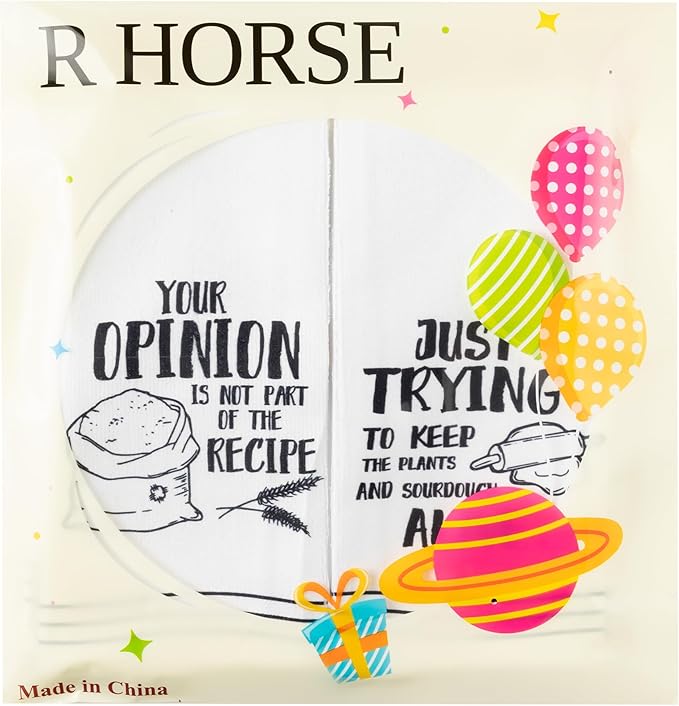 R HORSE Funny Baking Kitchen Dish Towels - 5Pcs Bread Theme Cleaning Dishcloth Bread Making Baking Absorbent Bar Quick Dry Hand Towel Tea Towels Birthday for Women Men Housewarming Decor