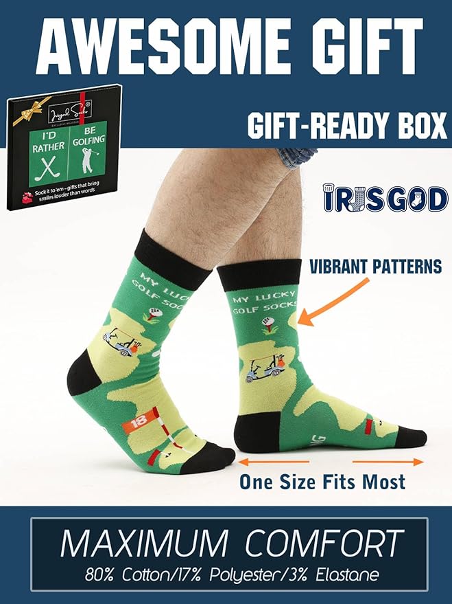 IRISGOD I'd Rather Be Funny Dress Socks for Men and Women Humor Joke Gifts