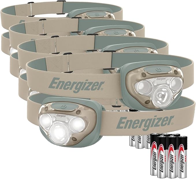 Energizer LED Headlamp PRO, IPX4 Water Resistant Headlamps, High-Performance Head Light for Outdoors, Camping, Running, Storm, Survival LED Light for Emergencies (Batteries Included) | (Pack of 8)