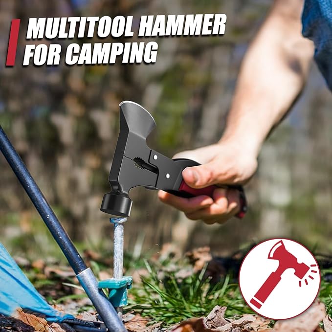 15 in 1 Multitool Axe Hatchet, Valentines Day Gifts for Him Adults, Camping Accessories Survival Gear, Multi Tool for Camping Hiking Survival, Cool Gadgets Gifts for Men, Husband, Boyfriends