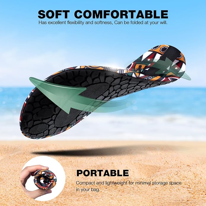 SIMARI Water Shoes Women Men Aqua Socks Beach Barefoot Quick Drying Aqua Aerobics Swim Pool Non Slip Outdoor Travel Essentials Surf River Lake Snorkeling Kayak Yoga Adult Youth