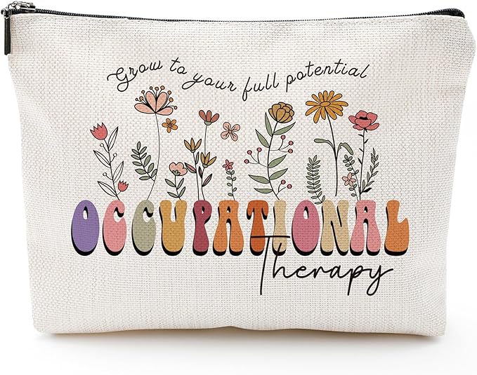 Sitsink Occupational Therapy Gifts - Inspirational Cosmetic Bags for Girls & Women, Grow to Your Full Potential