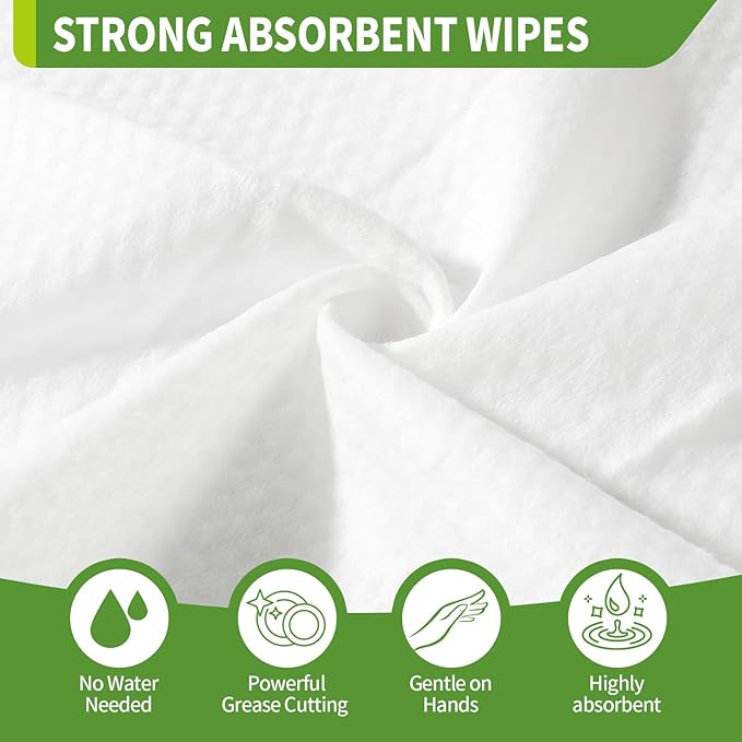 Creatyi 4 Pack Dish Wipes Camping Dish Wipes Travel Dish Soap Camp Kitchen Wipes Portable Cleaning of Plates, Bowls, Tableware and Ktchenware for Travel Camping (40 PCS)