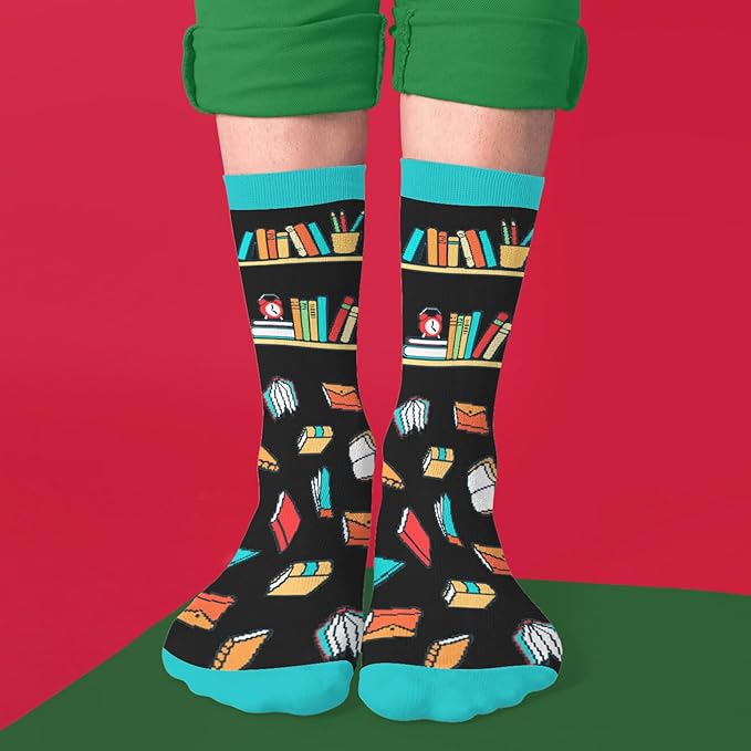 Book, Fishing, Hiking, Gamer, Camping, Pickle, Music, Foods, Ballerina, Bigfoot - Hobbies Socks for Women Men