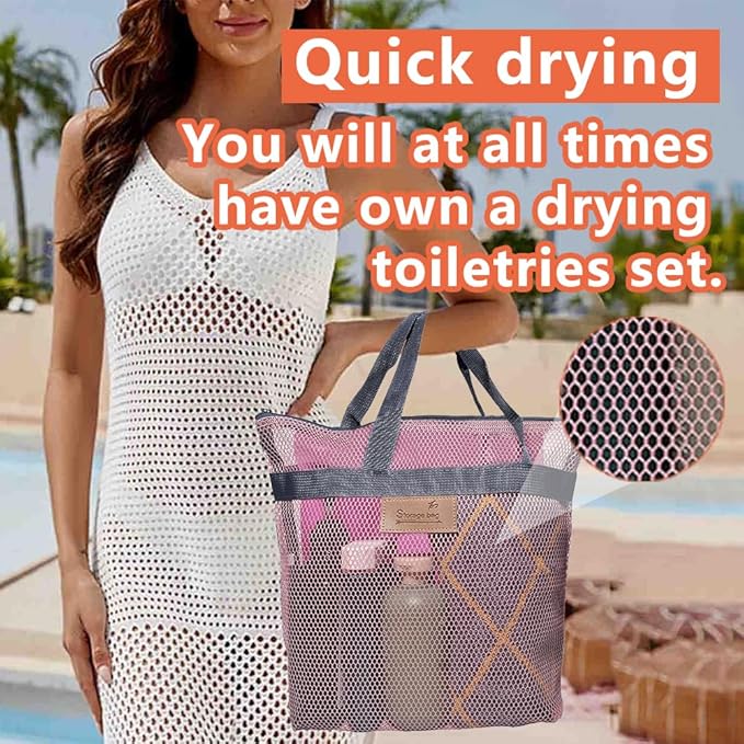 Rotema Portable Shower Bag - College Dorm Essentials, Everyday Household Shower Basket for Toiletries