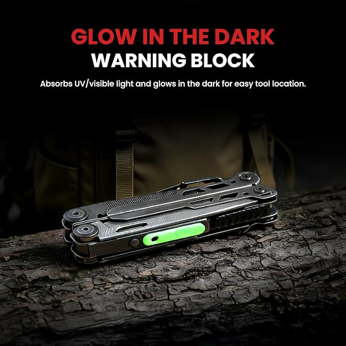 Multitool, 33-in-1 Stainless Steel Multi Tool Pliers with Screwdriver Sleeve, Damascus Pocket Knife, Nylon Sheath for Outdoor, Survival, Camping, Hiking, Simple Repair