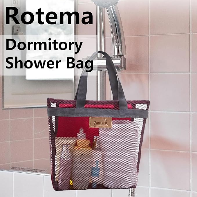 Rotema Portable Shower Bag - College Dorm Essentials, Everyday Household Shower Basket for Toiletries
