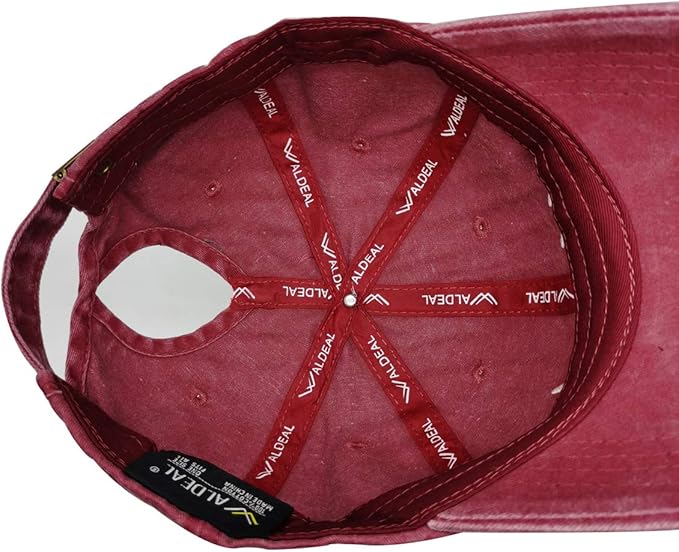 Waldeal Women's Embroidered Adjustable Ponytail Hat Low Profie Washed Baseball Cap