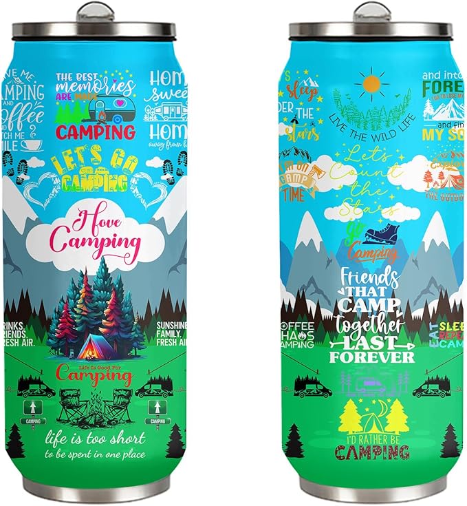 Camping Gifts for Men Women Tumbler 17oz, Camper Gifts Coffee Cups, Camp Essentials, Camp Accessories, Gift for RV Owners, Campsite Outdoors RV Travel Lovers Mug