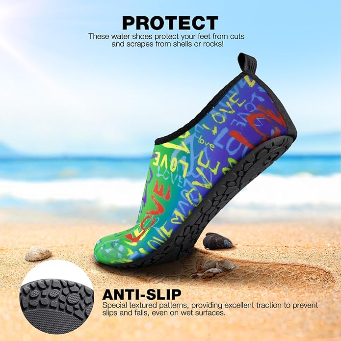SIMARI Water Shoes Women Men Aqua Socks Beach Barefoot Quick Drying Aqua Aerobics Swim Pool Non Slip Outdoor Travel Essentials Surf River Lake Snorkeling Kayak Yoga Adult Youth