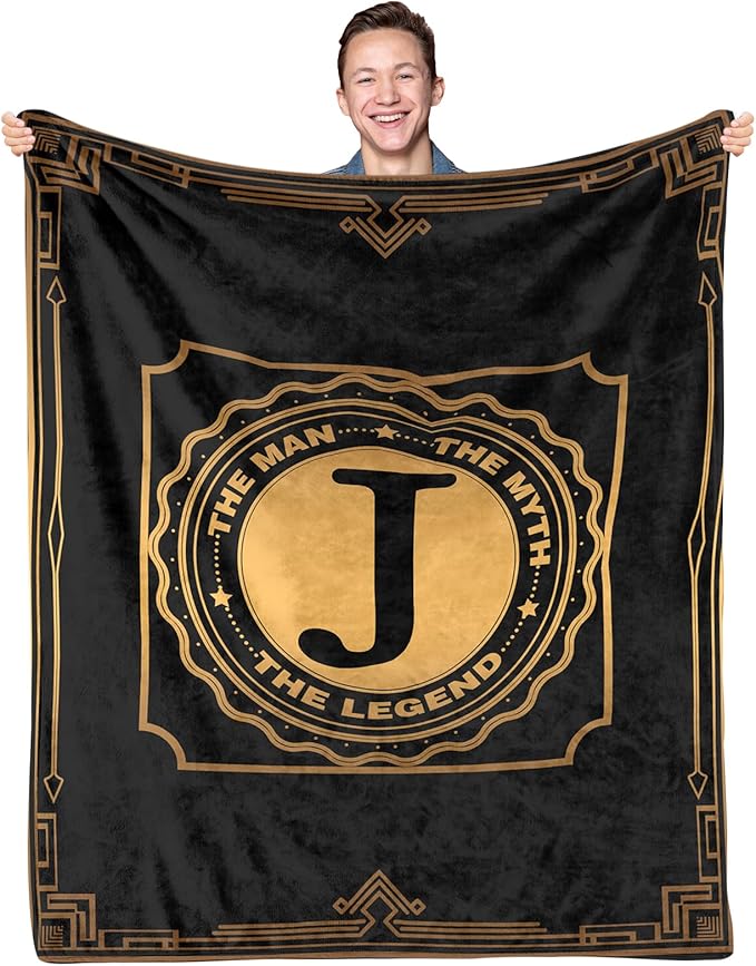 Wazzio Happy Birthday Gifts for Men, Men Birthday Gifts for Christmas Thanksgiving, Blanket for Man, Throw Blanket for Him, Creative Gift for Dad, Grandpa and Uncle, 50"x60"