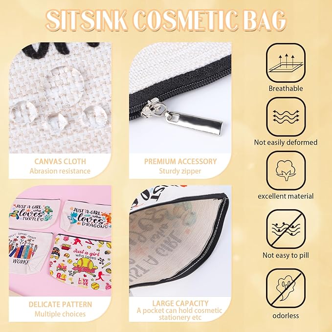 Sitsink Difference Maker Makeup Bags - Gifts for Her Difference Maker Definition Cosmetic Makeup Bags, Thankyou Gifts for Women Cosmetic Bags, Difference Maker Make Up Bags Gifts for Girls Women