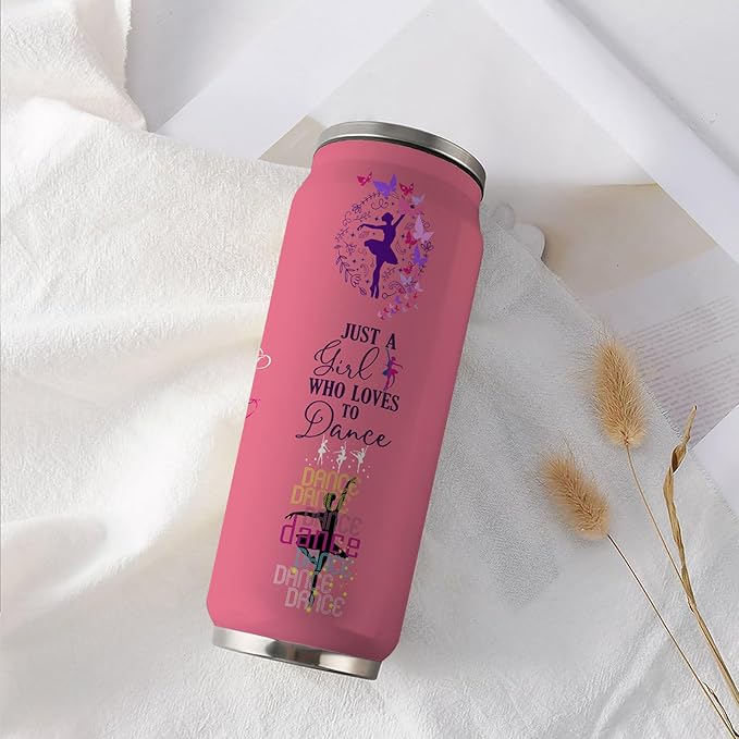 Dance Lover Gifts For Girls Women Dancer Stainless Steel Insulated Tumbler With Straw Lid，Dance Lovers Gift For Dancer As Dance Themed Gifts 17 Oz