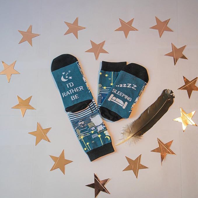 IRISGOD I'd Rather Be Funny Dress Socks for Men and Women Humor Joke Gifts
