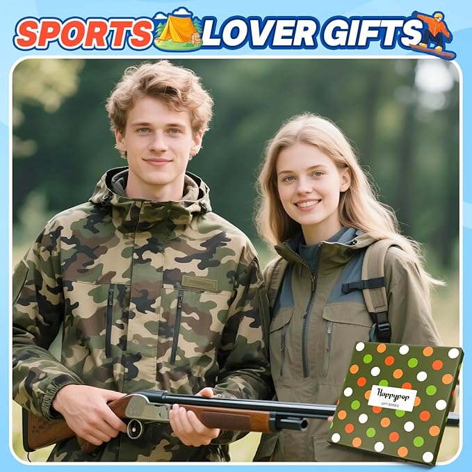 HAPPYPOP Sports Gifts for Men Women - Gifts for Camper Lifter, Hunting Golfing Socks