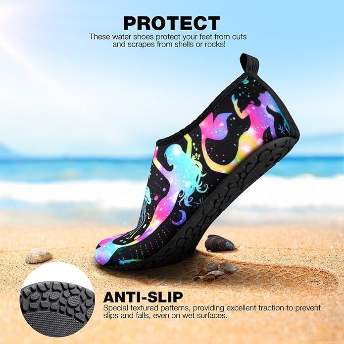 SIMARI Water Shoes Women Men Aqua Socks Beach Barefoot Quick Drying Aqua Aerobics Swim Pool Non Slip Outdoor Travel Essentials Surf River Lake Snorkeling Kayak Yoga Adult Youth