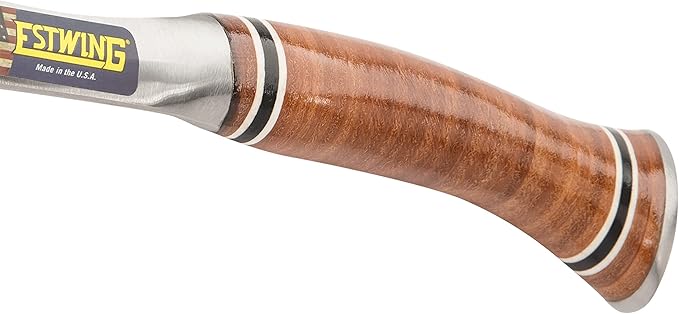 ESTWING Sportsman's Axe - 12" USA Made Camping Hatchet with Forged Steel Construction & Genuine Leather Grip - E14A